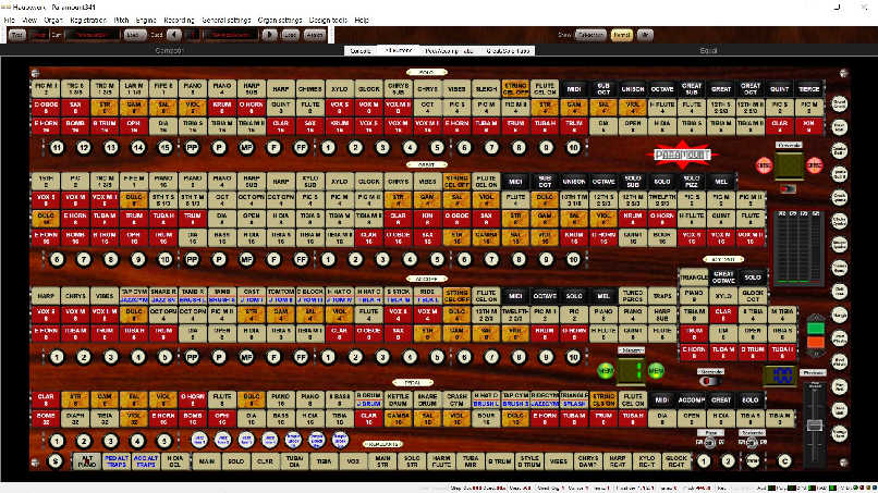 Paramount 341 buttons screen